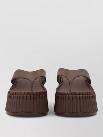 Chlo&eacute; platform sole open toe women sandals