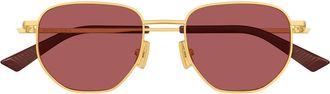 Bottega Veneta Sunglasses Bv1301 S 006 Gold/Brown Unisex