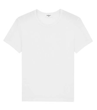 Saint Laurent White Round Neck T-Shirt