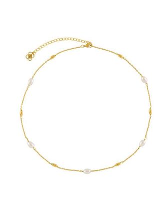 Ottoman Hands Lyra Pearl Beaded Necklace in Gold at Nordstrom