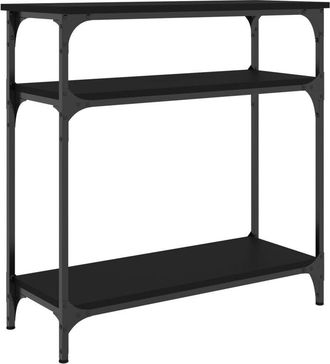 vidaXL Mesa Consola Madera De Ingenier&iacute;a Negra 75x29x75 Cm Vidaxl