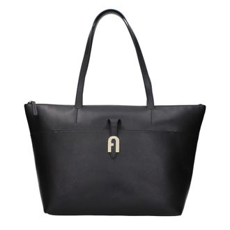 Furla Black Leather Shoulder Womens Bag