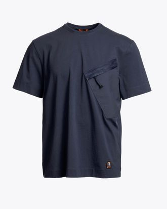 Parajumpers Mens Baildon T-Shirt in Dark Blue Cotton - Size X-Large
