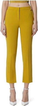 Elisabetta Franchi Cropped Broeken - Dames - Vrijetijds broeken - Geel - L - Broeken