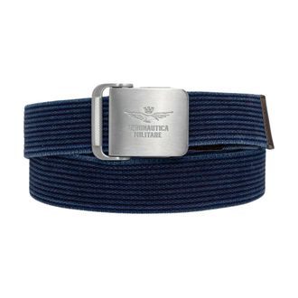 Aeronautica Geweefde Riem - Heren - Riemen - Blauw - 105 CM - Accessoires