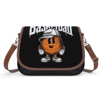 Generic Funny Basketball Print Crossbody Bags for Women Shoulder Messenger Bag Purse Handbags