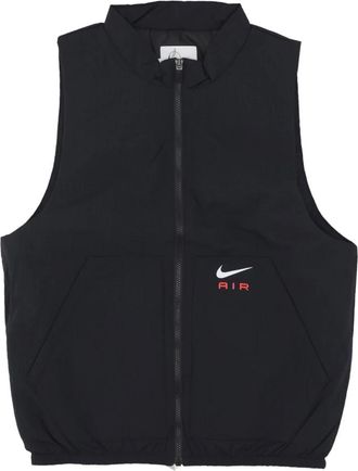 Nike Zwarte Ge&iuml;soleerde Sportkleding Vest Air - Heren - Bodywarmers - Zwart - XL - Leer - Fitness