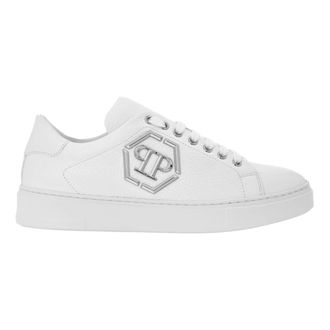 Philipp Plein Sneakers, male, White, 8 UK, Lo-Top Trainers Hexagon