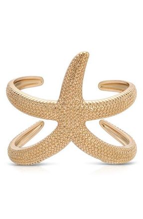 Ettika Starfish Cuff Bracelet in Gold at Nordstrom