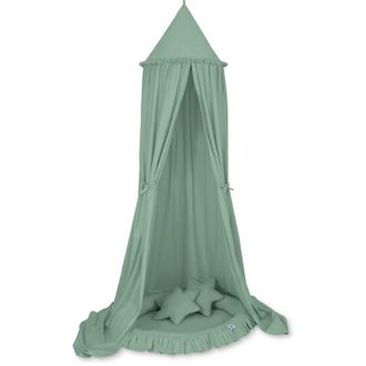 OEM Conjunto: Dosel Colgante Para Habitaci&oacute;n Infantil, Nido Con Volante, Almohadas - Salvia