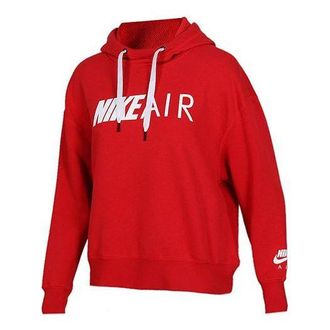 Nike (WMNS) Nike Alphabet Printing Knit Hoodie Red AR3655-657