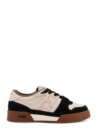 Fendi Fendi Match Leather Low-Top Sneakers-Donna
