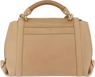Ferragamo Suzanna Satchel Smooth Leather Beige Leather Handbag (Pre-Owned)