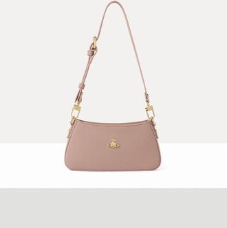 Vivienne Westwood Tasha Shoulder Phone Bag Faux Leather Barley-3d-orb