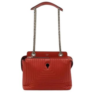 Fendi Pre-owned Vintage leren handtas - Dames - Pre-owned - Rood - Maat: ONE Size Leer