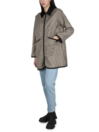Lavenham Nylon with Velvet Contrast Collar Jacket - Beige