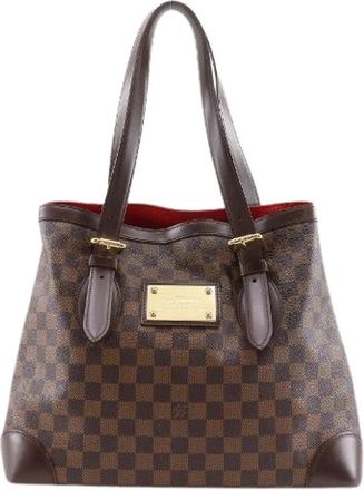 Louis Vuitton Pre-owned Hampstead MM Damier Tote Bag - Dames - Vintage Handtas - Bruin - ONE Size - Vintage