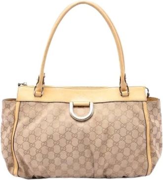 Gucci Borsa Tote Pre-owned in Tela - - Pre-owned - Donna - Beige - ONE SIZE