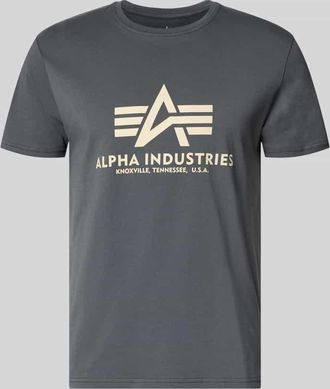 Alpha Industries Alpha Industries T-Shirt mit Logo und Rundhalsausschnitt in Anthrazit, Gr&ouml;&szlig;e XXL