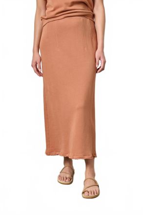 Lilla P Terry Skirt In Carob