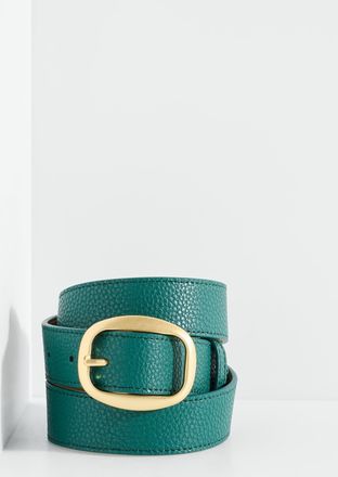 Talbots Pebble Leather Belt - Dark Highland Green - Medium Talbots