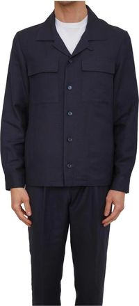 Antony Morato Camicia Manica Lunga - Heren - Casual Overhemden - Blauw - XL - Linnen - Overhemden