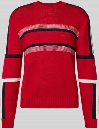 A|X Armani Exchange Strickpullover mit gerippten Abschlüssen in Rot, Größe XXL