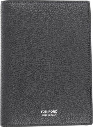 Tom Ford T Line Passport Holder - Heren - Portefeuilles - Zwart - ONE Size - Leer - Accessoires