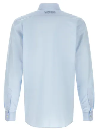 Moschino Trompe-loeil Print Shirt - Light Blue