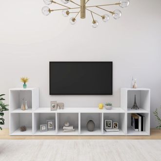 Berkfield Home TV Cabinets 4 pcs White 72x35x36.5 cm Engineered Wood