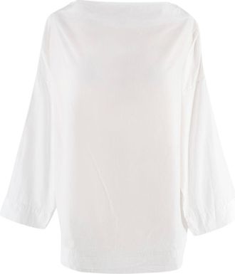 Nili Lotan white wide poplin top Size XS