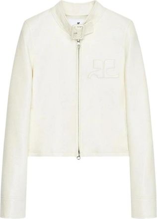 Courr&egrave;ges City Jacket - Dames - Zomerjassen - Wit - M - Katoen - Jassen
