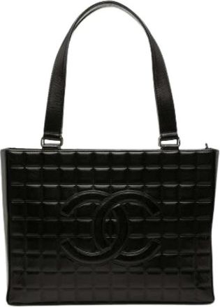 Chanel Pre-owned Quilted Lambskin Tote Bag - Dames - Vintage Shopper - Zwart - ONE Size - Leer - Vintage