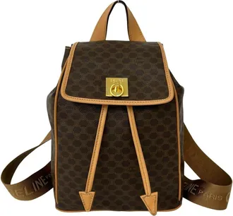 Celine Brown Pvc Leather Backpack (Pre-Owned)