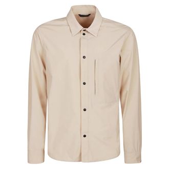 Woolrich Light Jackets, male, Beige, Size: L City Overshirt