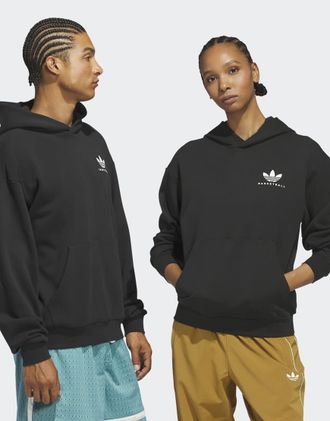 adidas Originals Adi Sport Design Athlete - Felpa con cappuccio nera con grafica-Nero