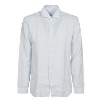 Xacus Lino Tinto Capo - Heren - Casual Overhemden - Wit - M - Linnen - Overhemden