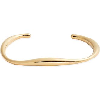 Nordstrom Waterproof Wavy Cuff Bracelet in Gold at Nordstrom Rack