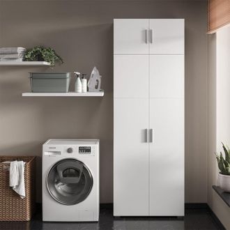 Vicco Estanter&iacute;a Para Carpetas Ingo, Blanco, 80 X 182.4 Cm Con Extensi&oacute;n De Armario