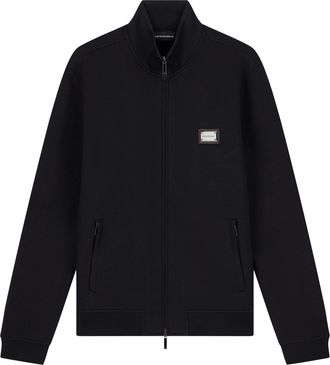 Emporio Armani Minimalist Ribbed Full-Zip Sweatshirt