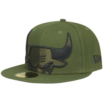 New Era 59Fifty Fitted Cap - Half Chicago Bulls Rifle Olive - 8