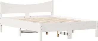 vidaXL Vidaxl - Estructura De Cama Sin Colch&oacute;n Madera De Pino Blanca 140x190 Cm