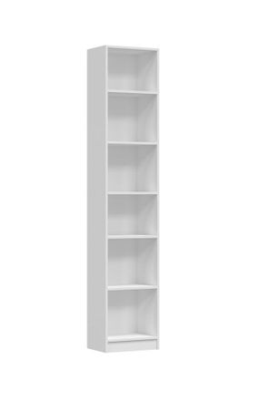 Topeshop Topeshop - Perry - Librer&iacute;a Minimalista - 6 Estantes - 40x29x200 Cm - Mueble De Almacenaje