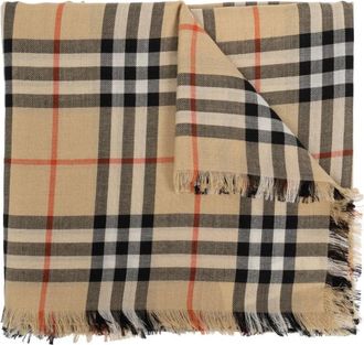 Burberry Vintage Check Beige Sjaal - Heren - Wintersjaals - Beige - ONE Size - Accessoires