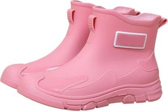 Generic Womens Wellies Fashionable Summer Short Ankle Casual Footwear For Everyday Use Ladies Waterproof Ankle Rain Boots(6.5)