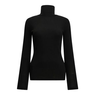 Max Mara Jersey de cuello alto de lana - Knitwear - Mujer - Negro - XS