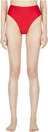 Ziah Retro High Waist Bikini Bottoms - Dames - Bikinis - Rood - L - Badmode