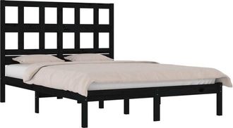 vidaXL Vidaxl - Estructura De Cama De Madera Maciza De Pino Negro 200x200 Cm