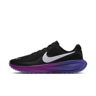 Nike Womens Revolution 8 Road Running Shoes (Wide) in Black | HQ1995-005