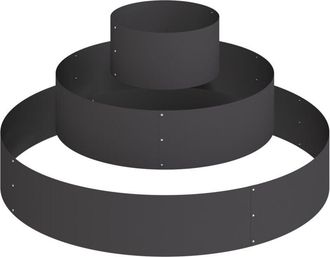 vidaXL vidaXL Garden Planter Black 120 x 120 x 20 cm Steel